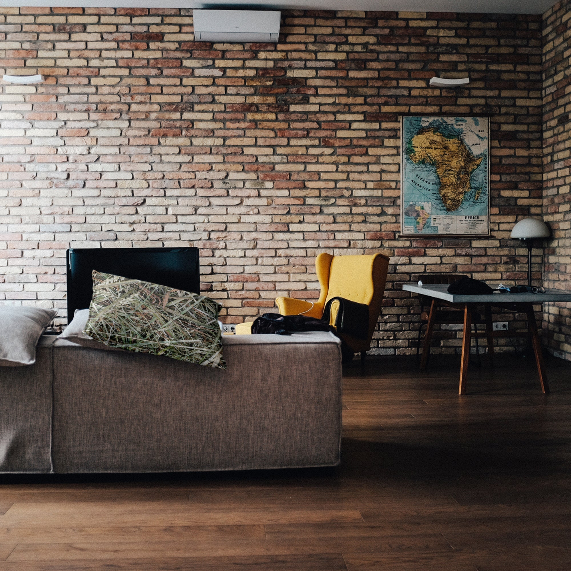 Coussin de santé blanc avec paille