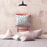 White health pillow with dogs
