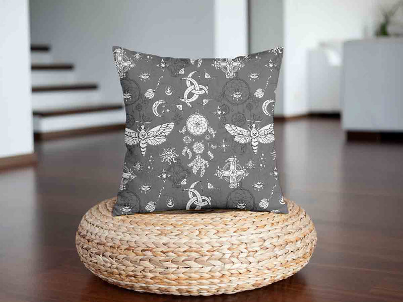 Health pillow, black, creepy dragonfly