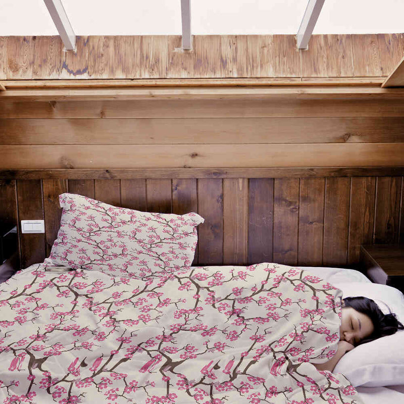 Original therapy blanket - cotton cover Japanese cherry blossom