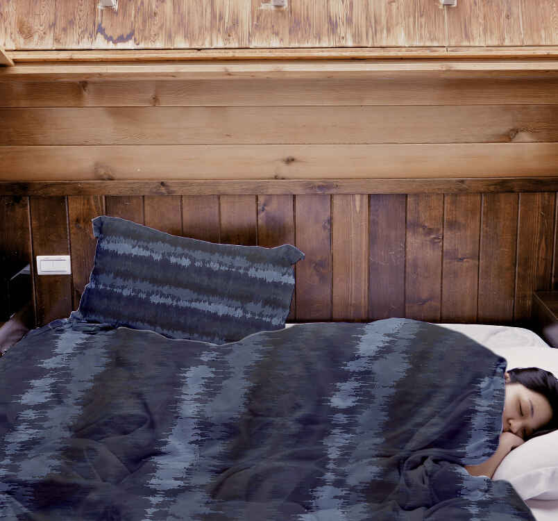 Therapy blankets bedding set blue sound waves