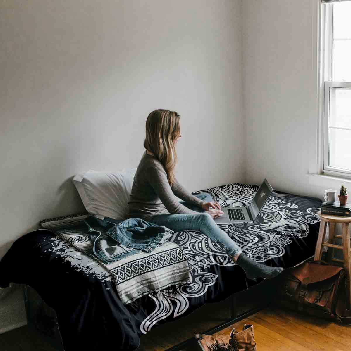 Therapy blankets bedding set black eye 2