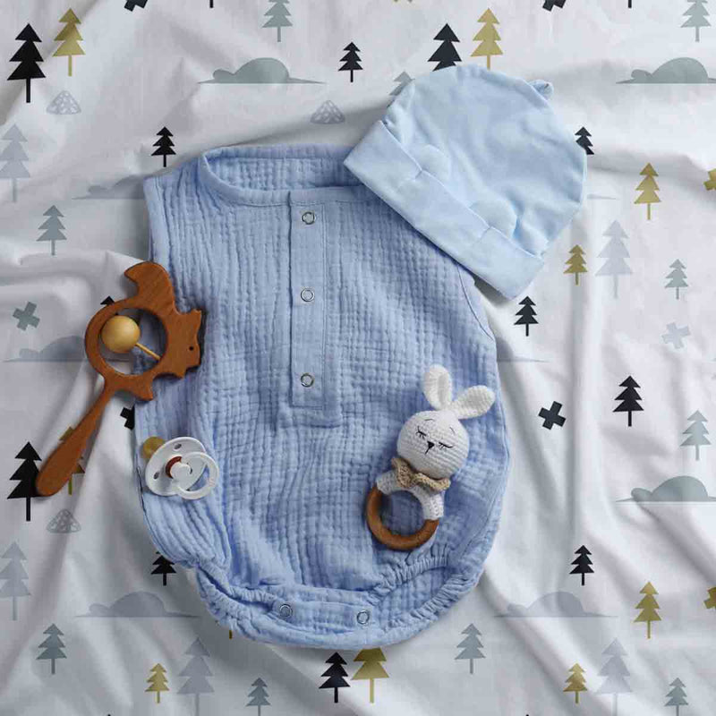 Original therapy blanket - cotton cover gray forest