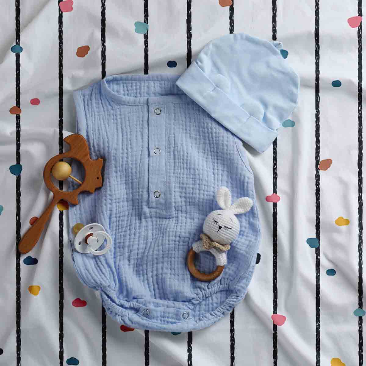 Couverture thérapeutique originale - Housse en coton avec des points colorés
