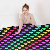 Therapy blankets and bedding set, colorful hearts