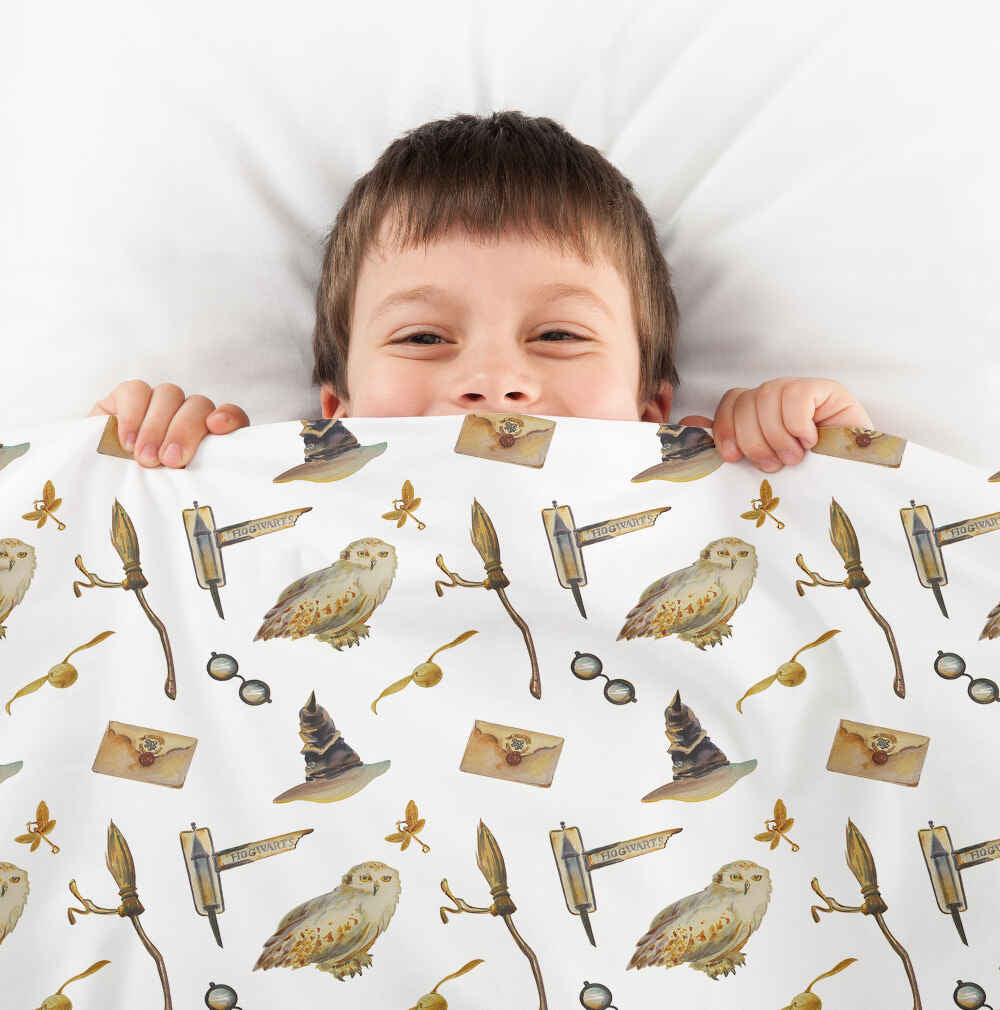 Therapy blankets bedding set white with owls