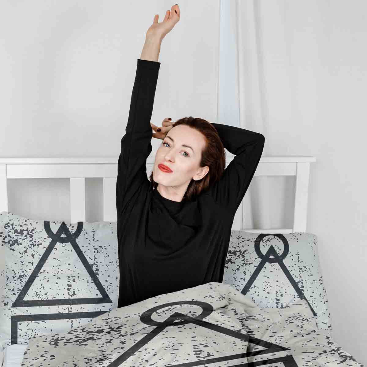 Couverture thérapeutique originale - Housse en coton blanc Formes Dalgona