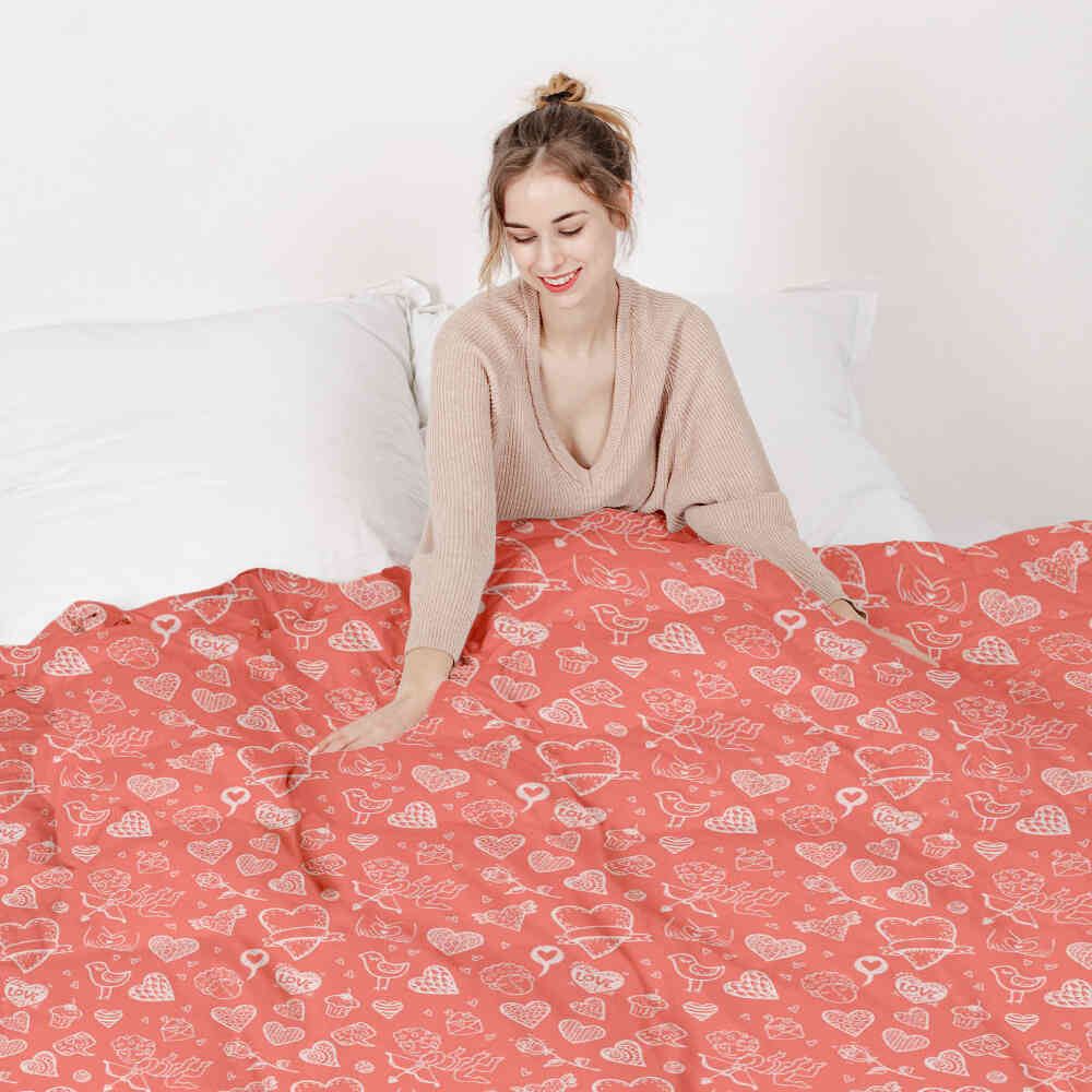 Therapy blankets bedding set Amor and love arrow