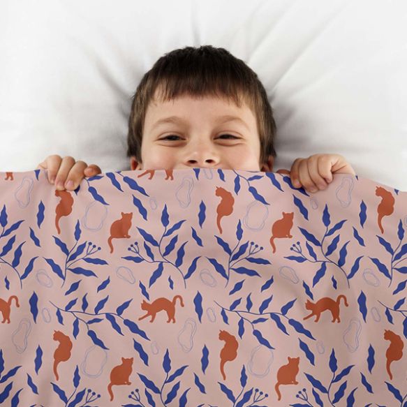 Original therapy blanket - cotton cover red cat