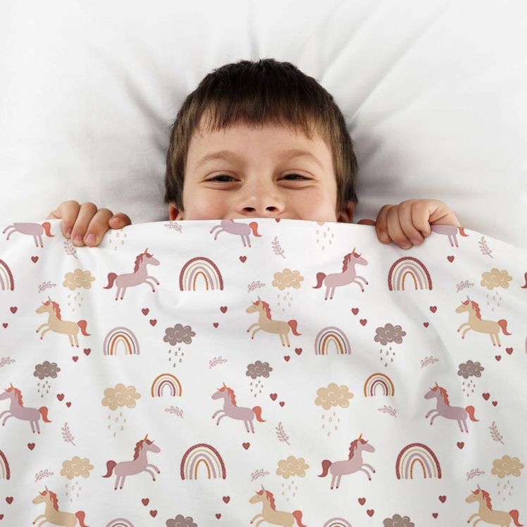Couverture thérapeutique originale - Housse en coton Licorne