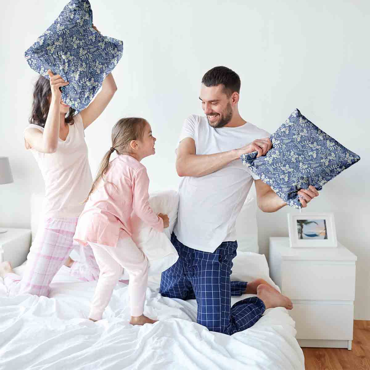 Health Pillow Blue Christmas