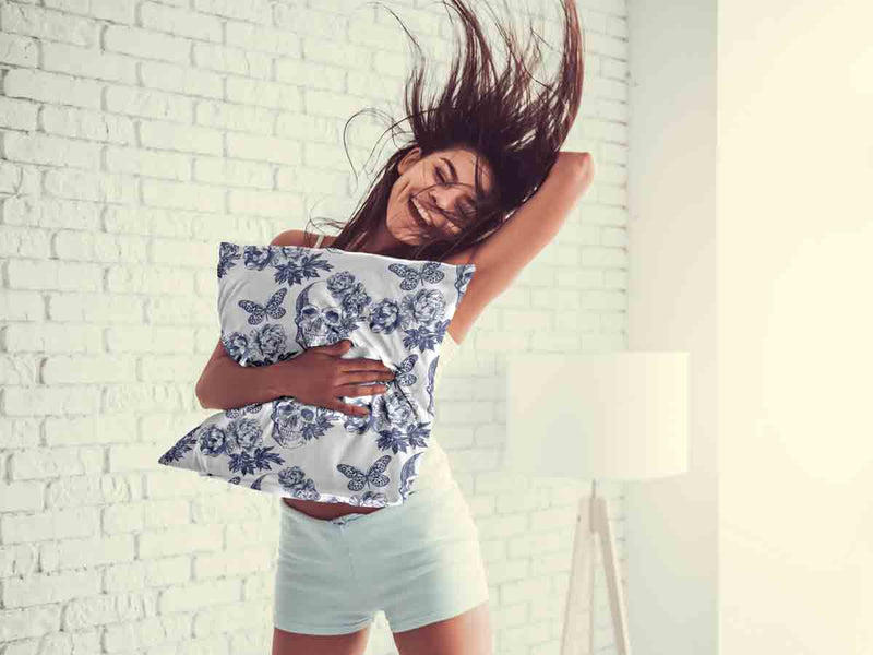 Health pillow flower skull