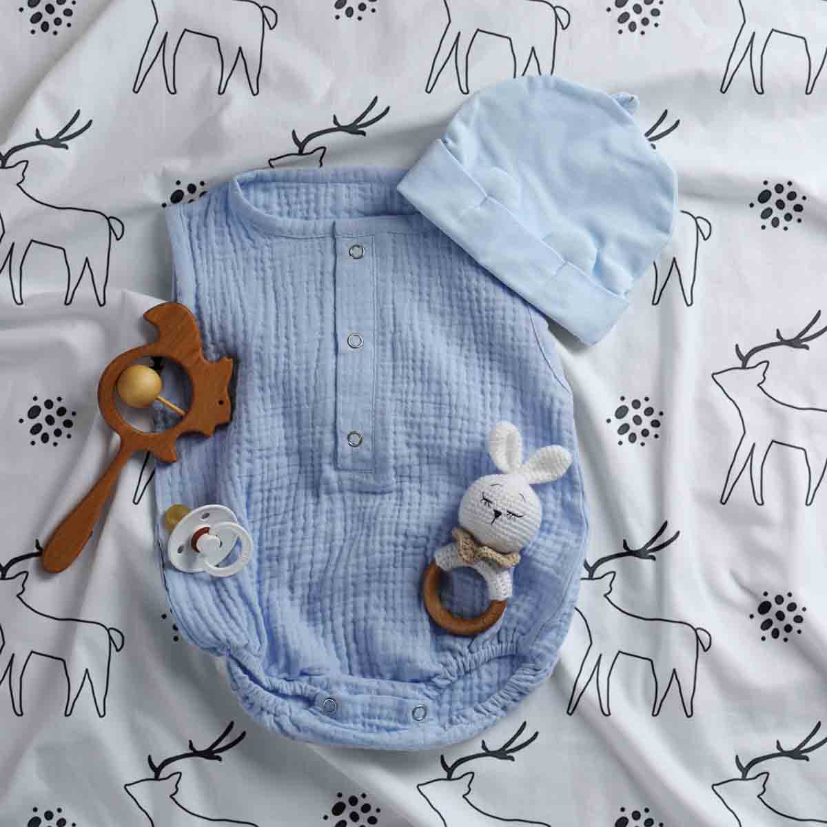 Therapy blankets bedding set white with deer