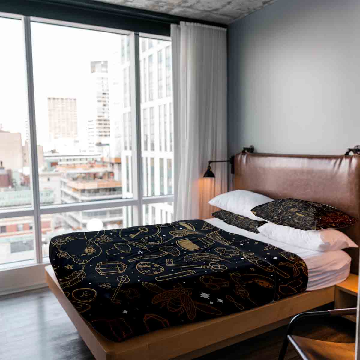 Therapy blankets bedding set black magic