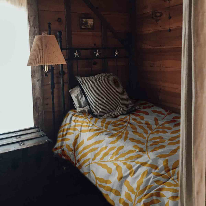 Therapy blanket and bedding set with yellow branches