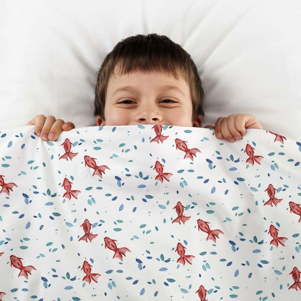 Original therapy blanket - cotton cover red fish