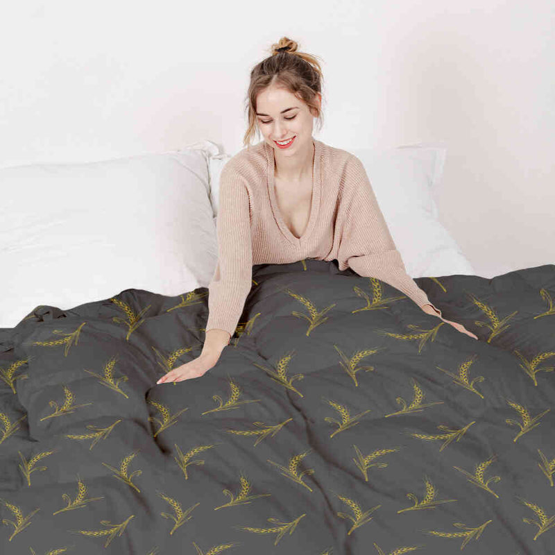Original therapy blanket - cotton cover gray with wheat