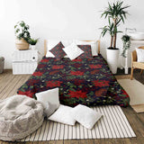 Therapy blanket and bedding set with red Christmas star.