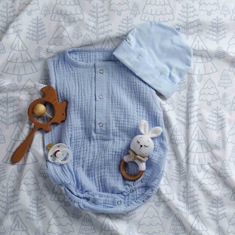 Original therapy blanket - cotton cover delicate forest