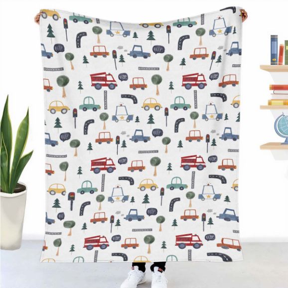 Original therapy blanket - cotton cover cars
