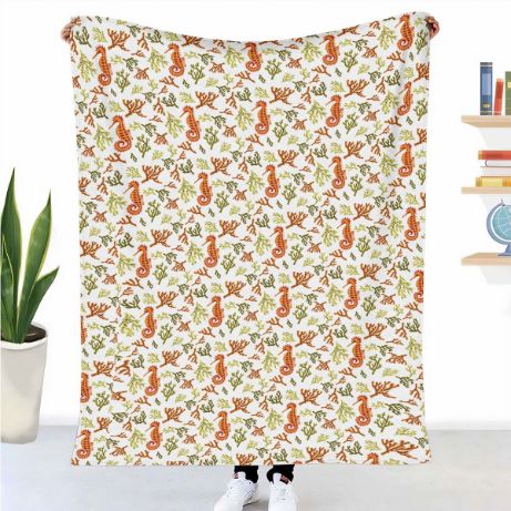 Original therapy blanket - cotton cover seahorse