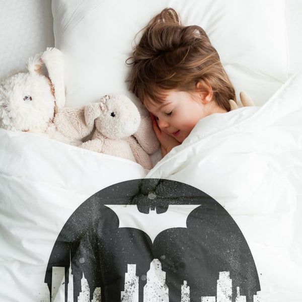 Original therapy blanket - cotton cover white Batman
