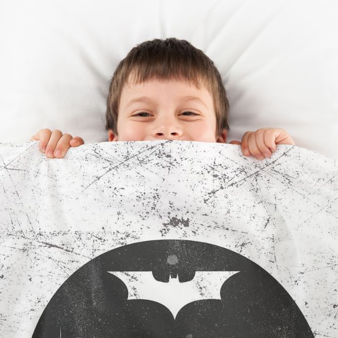 Couverture thérapeutique originale - Housse en coton gris Batman